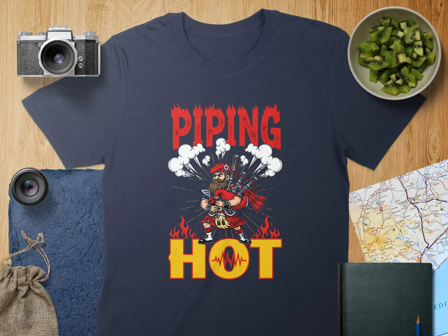 Piping Hot Themed T-shirt with Graphic Design product