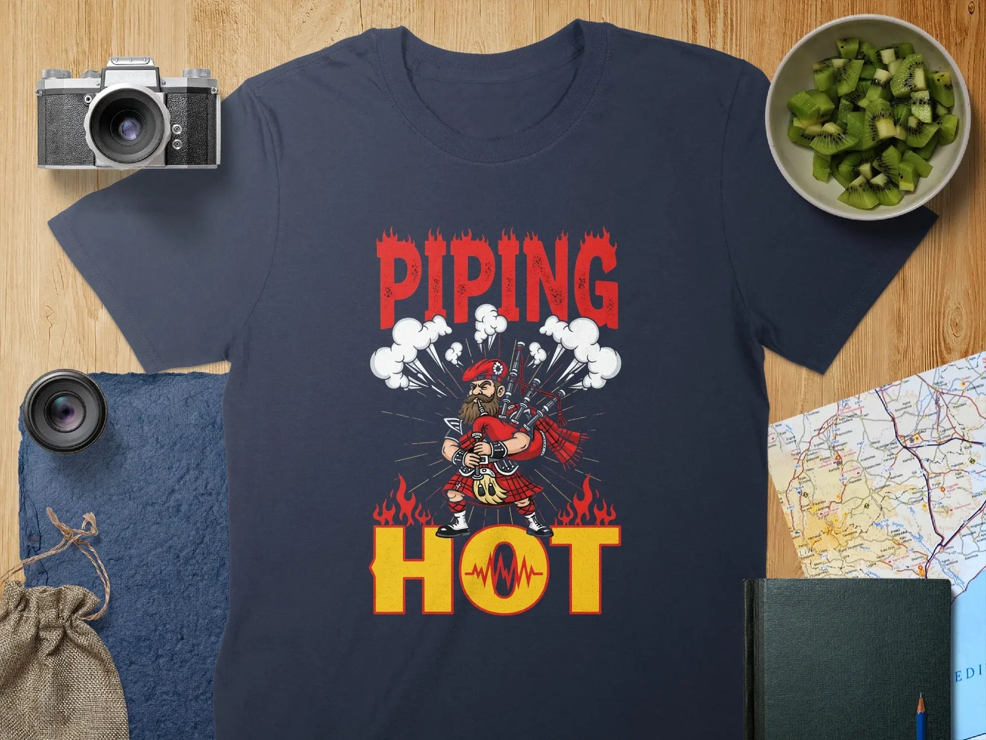 Piping Hot Themed T-shirt with Graphic Design product