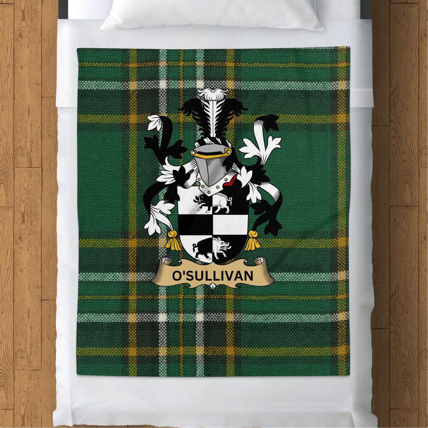 O'Sullivan Surname Irish Tartan Throw Blanket - Living Stone Gifts