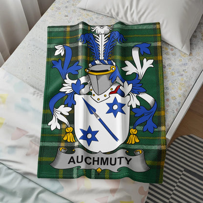 Auchmuty Family Crest Tartan Decor Blanket product