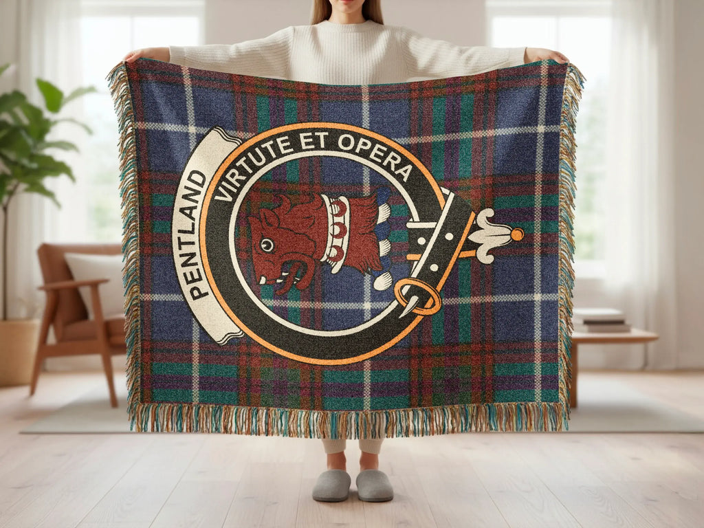 Pentland Virtute Et Opera Plaid Blanket Decor Accessory