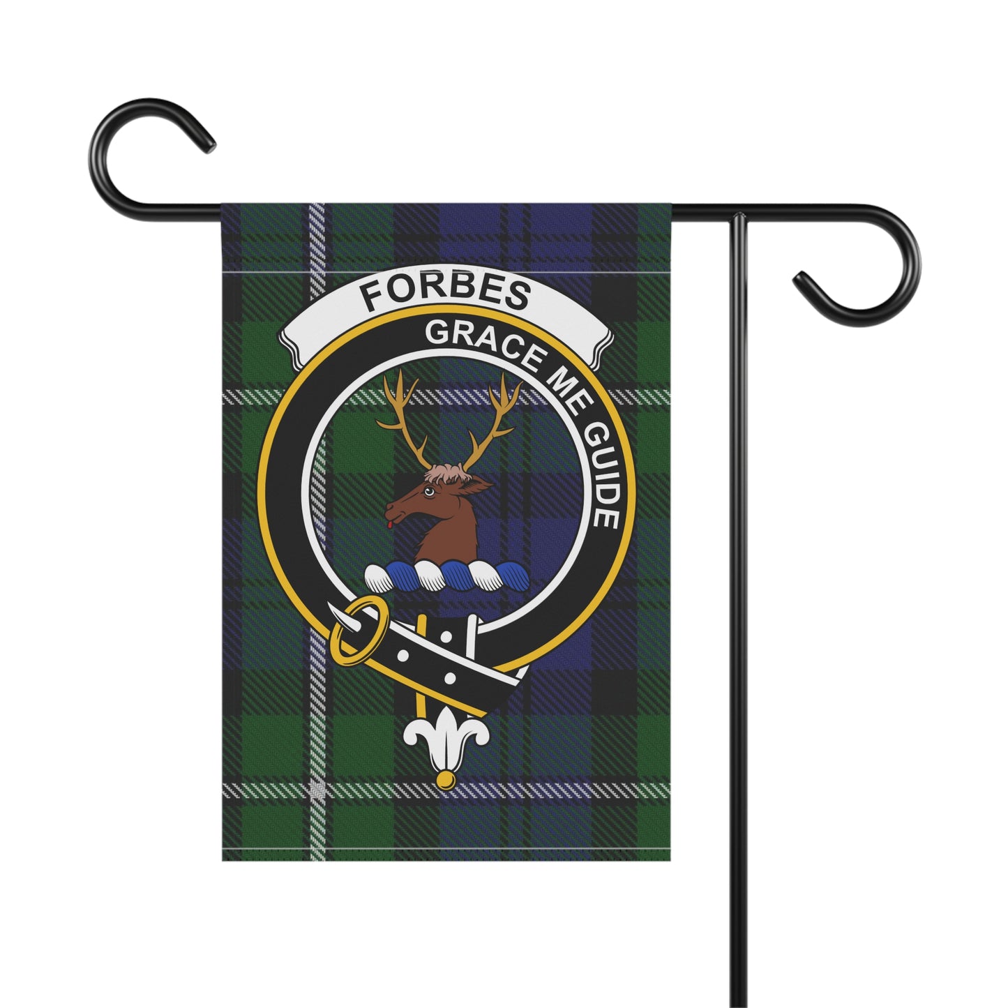 Forbes Clan Scottish Tartan Crest Garden Flag