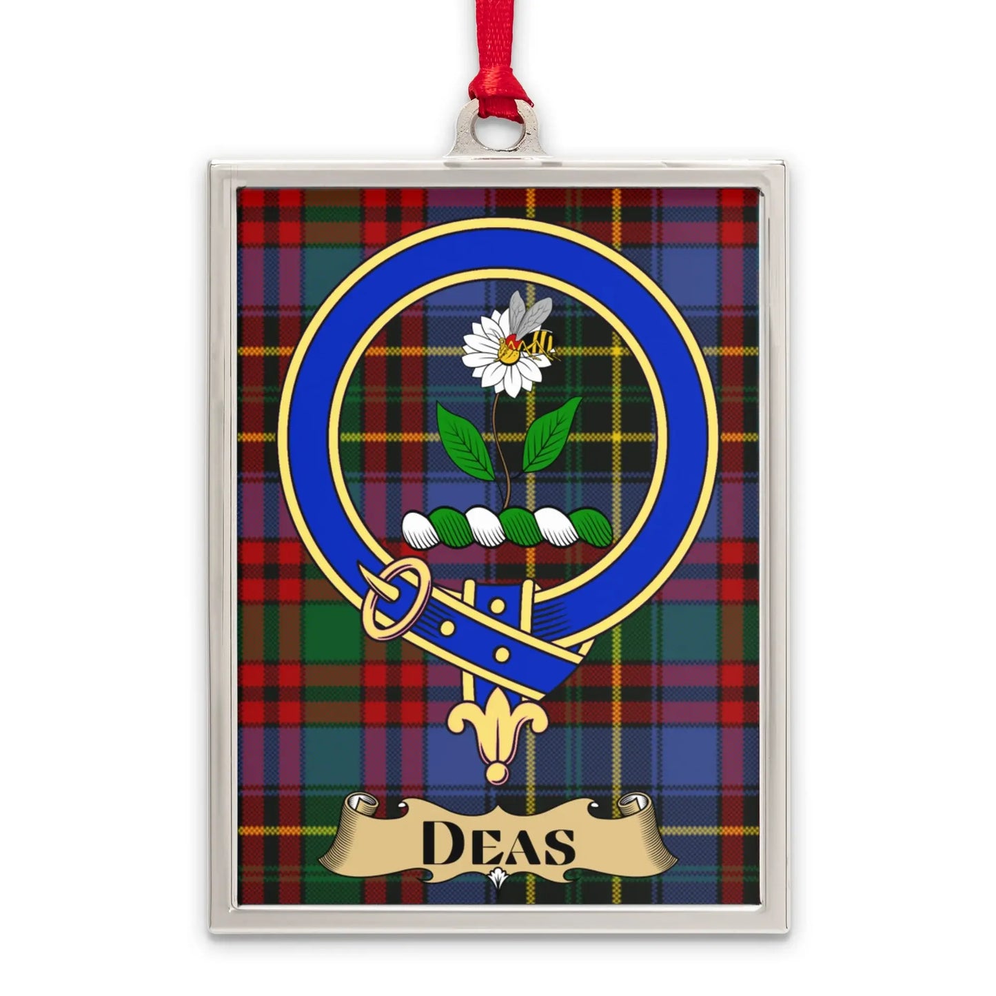 Clan Deas Tartan Crest Ornament Decorative Hanging product