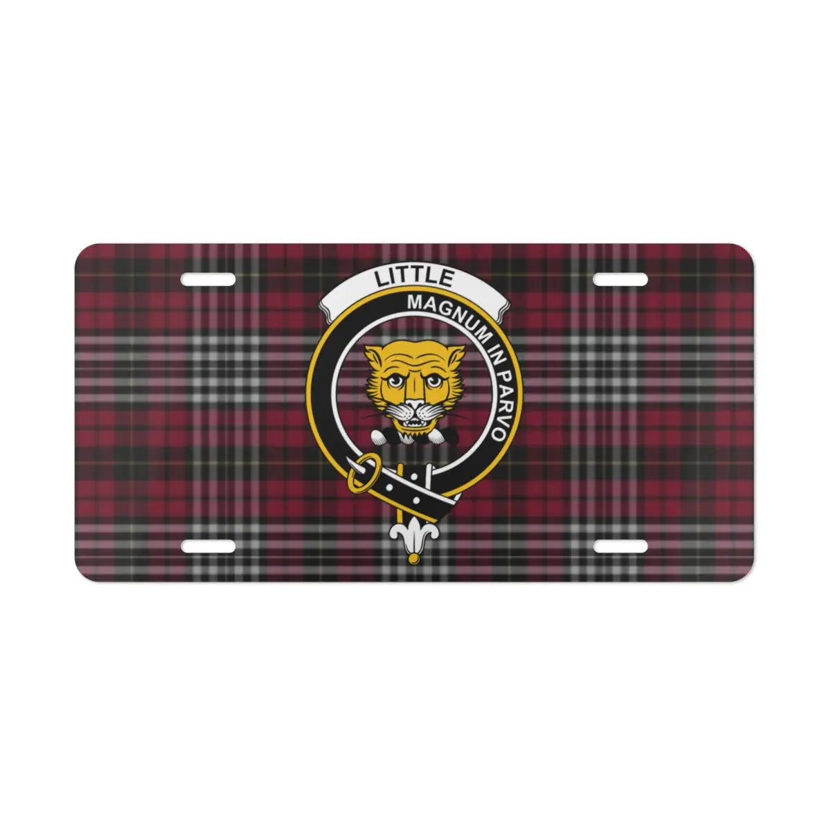 Little Magnum In Parvo Plaid Car License Plate product