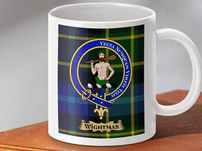 Vecta Nessunia Motto Wightman Clan Badge Mug product