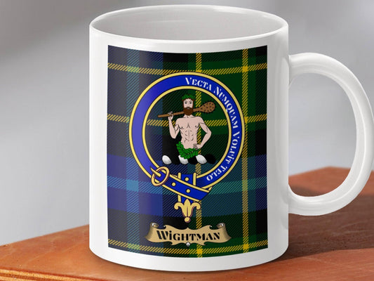 Vecta Nessunia Motto Wightman Clan Badge Mug product