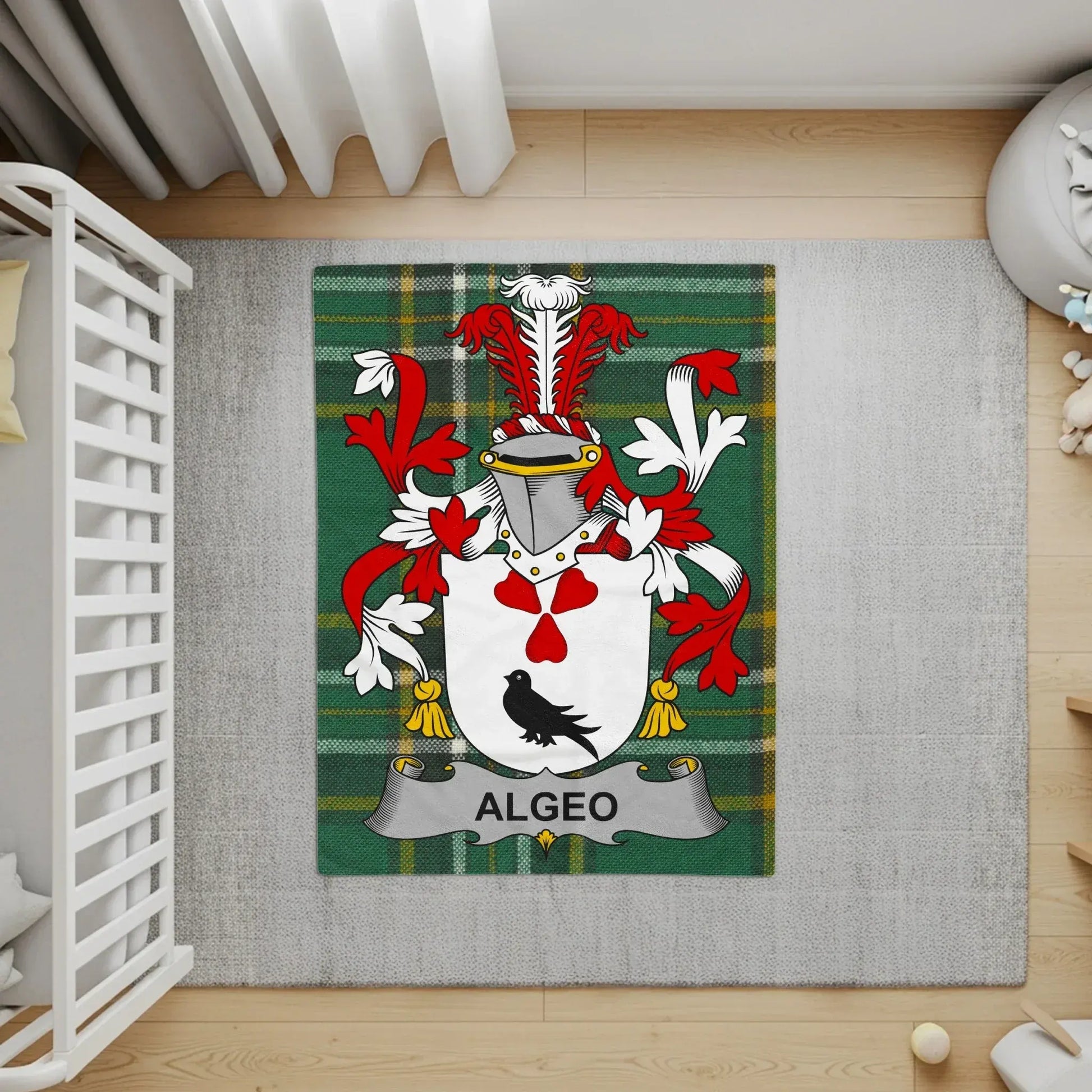 Personalized Family Crest Designed Rug product type