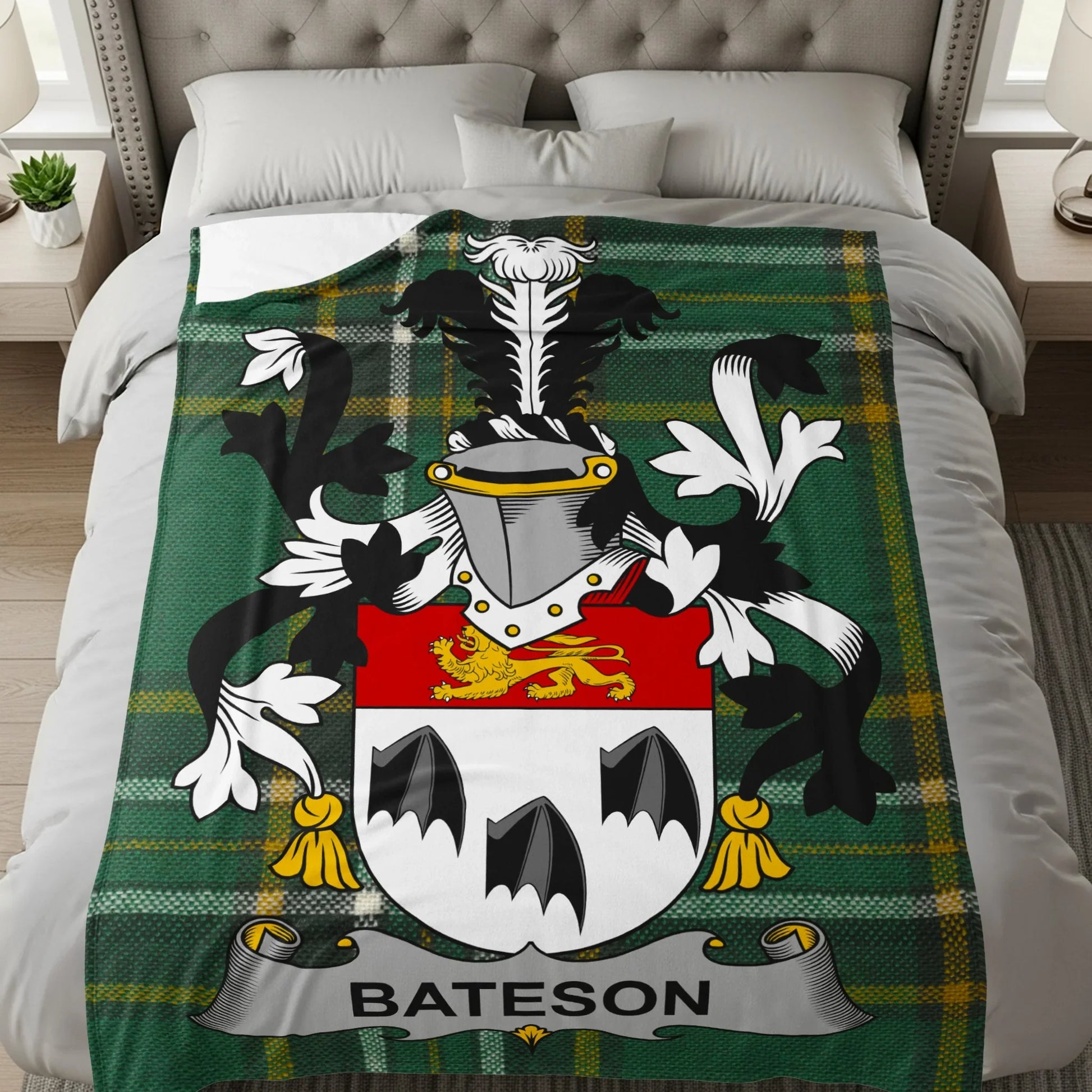 Customizable Family Crest Blanket Bateson Product