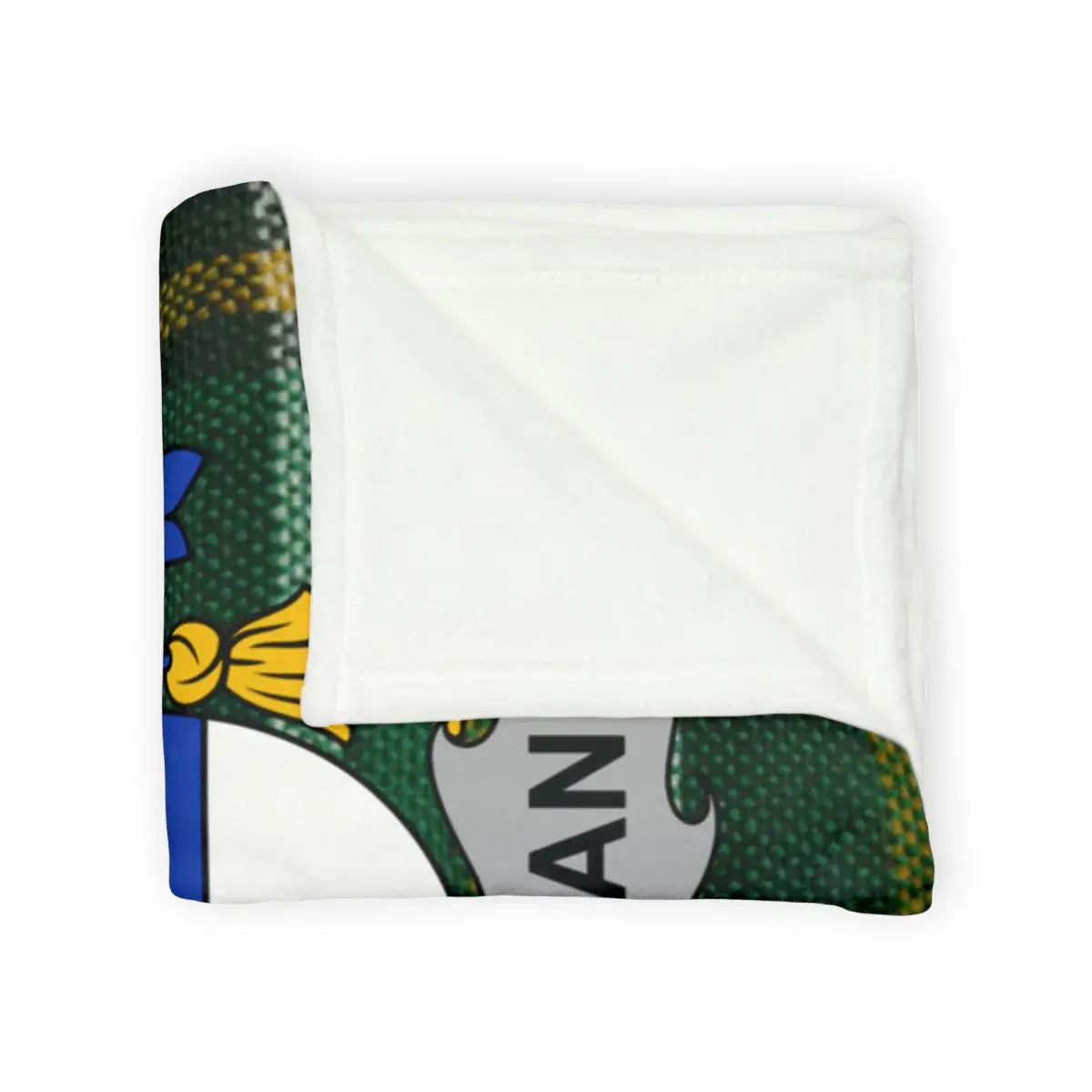 Cozy Green and White Multicolor Pattern Blanket product