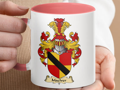 MacIver Family Crest Scottish Heritage Accent Mug - Living Stone Gifts