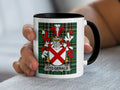 Fitz-Gerald Irish heritage mug with black handle and family crest