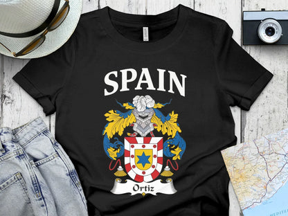 Spain Ortiz Family Crest Design T-Shirt product