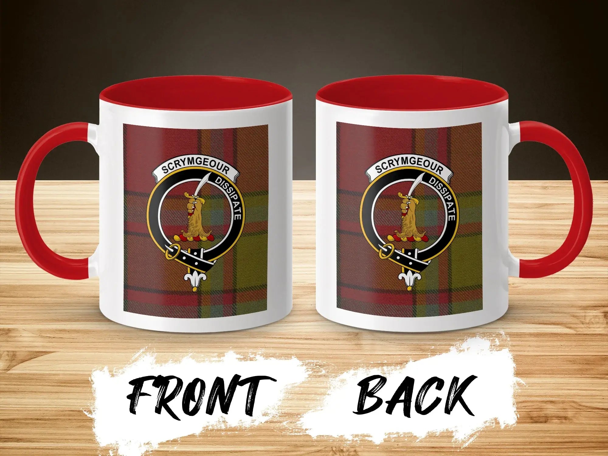 Scrymgeour Dissipate Tartan Plaid Pattern Mug