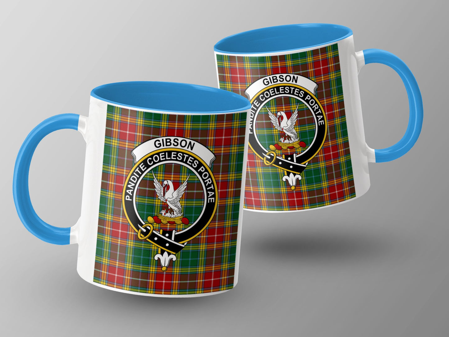 Clan Gibson Scottish Tartan Crest Mug - Living Stone Gifts