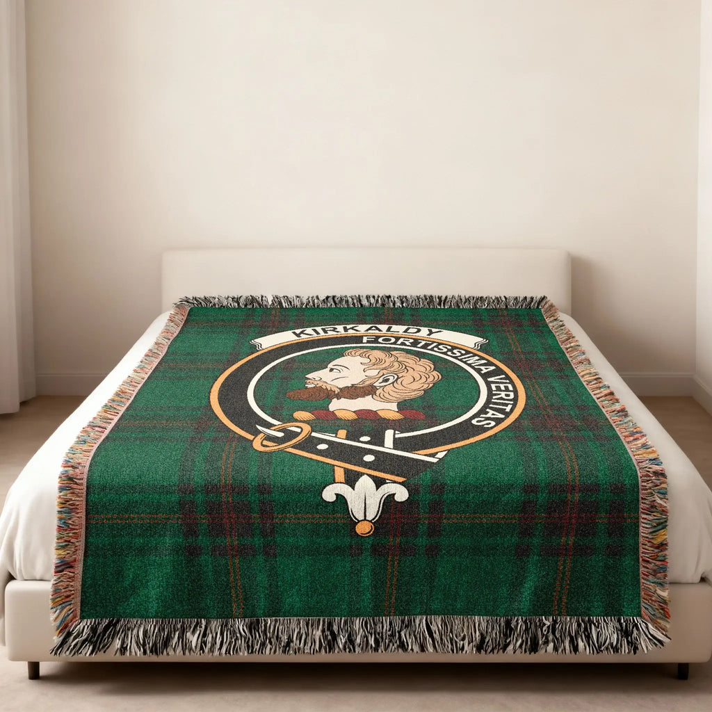 Kirkaldy Fortissima Veritas Green Checkered Blanket