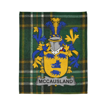 McCausland Family Crest Tartan Blanket product type