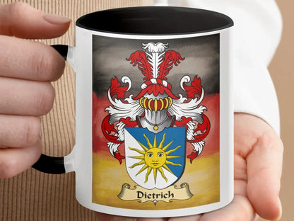 Dietrich Family Crest Coat of Arms Design Mug product