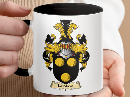 Clan Laidlaw Scottish Coat of Arms Accent Mug - Living Stone Gifts