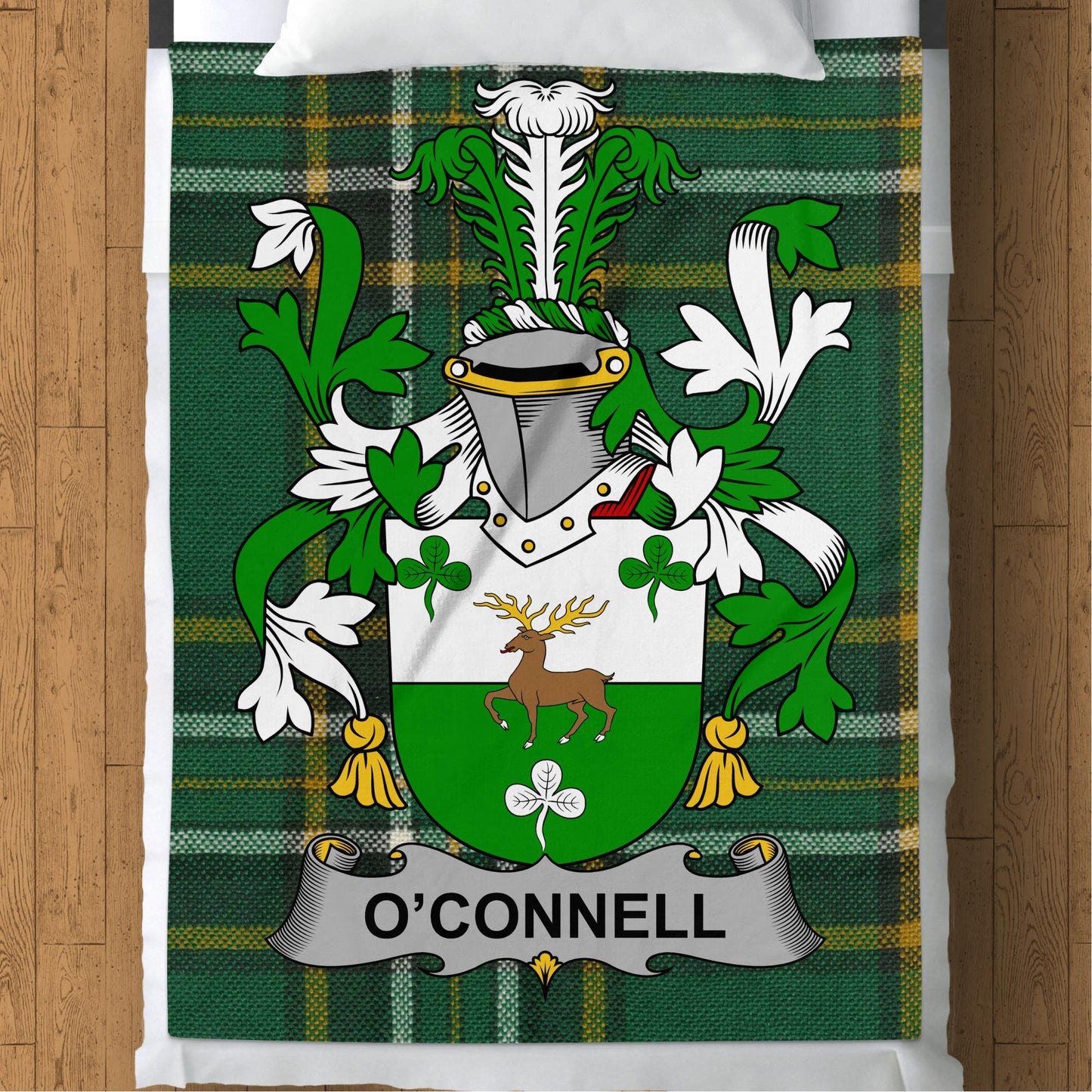 O'Connell Surname Irish Tartan Throw Blanket - Living Stone Gifts