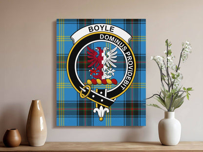 Boyle Scottish Tartan Crest Canvas Wrap - Celtic Ancestry Gifts