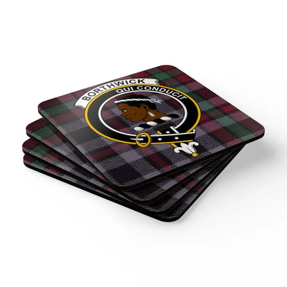 Borthwick Clan Crest Patterned Square Coasters product type