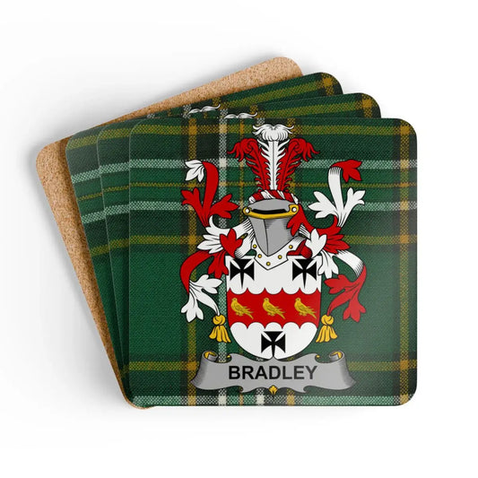 Bradley Family Tartan Shield Print Coasters product