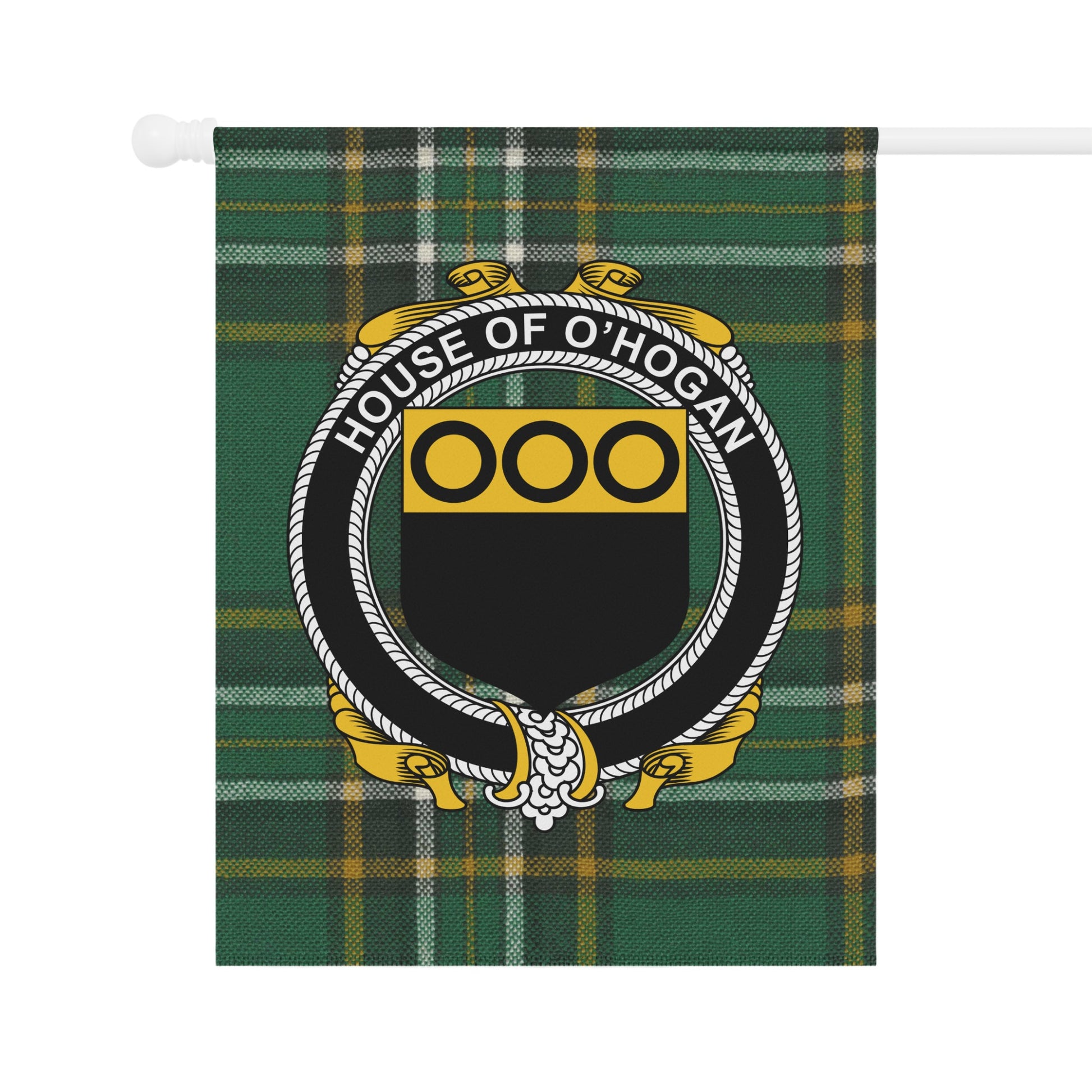 House of O'Hogan Plaid Family Crest House Flag