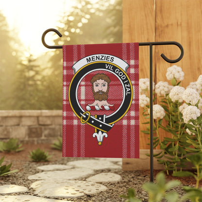 Menzies Clan Scottish Tartan Crest Garden Flag