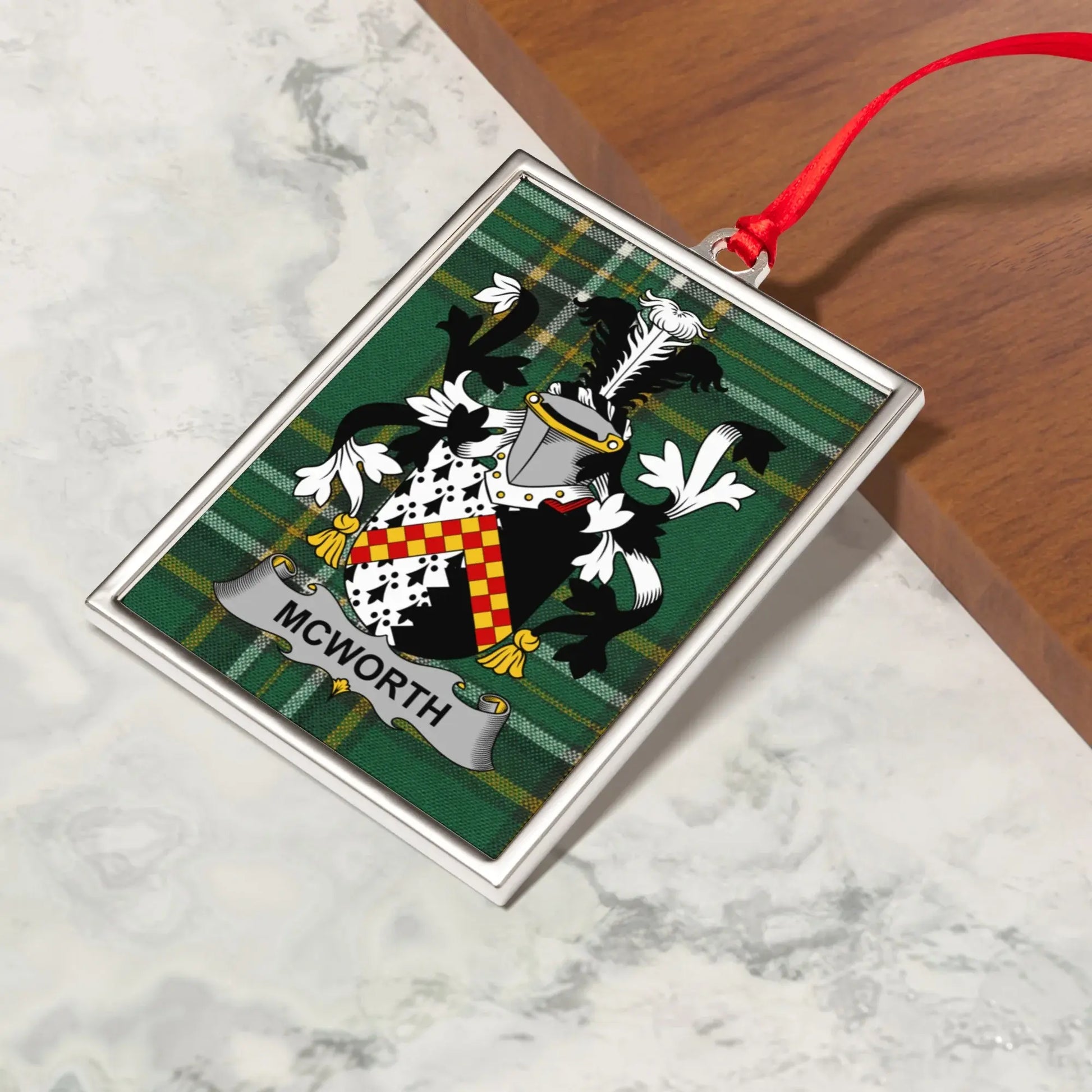 Custom McWorth Family Crest Ornament product