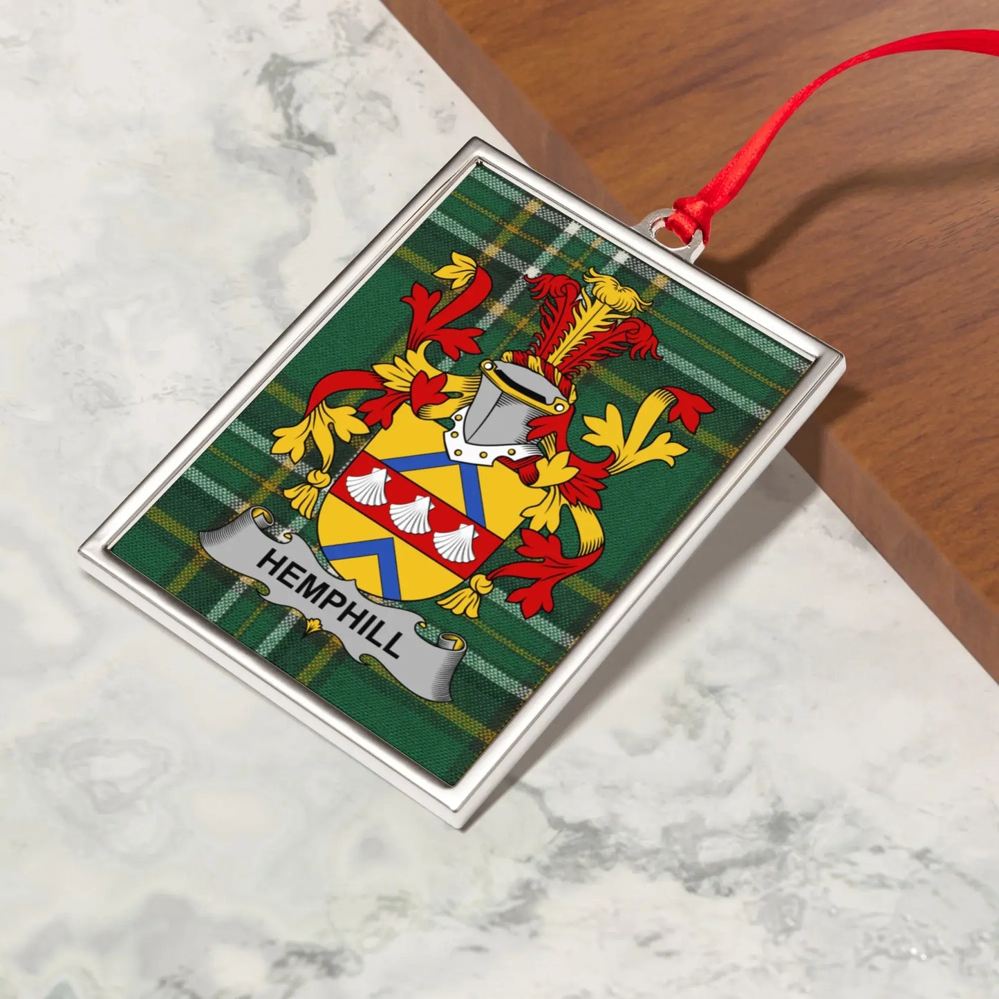 Family Crest Plaque with Hemphill Design product type