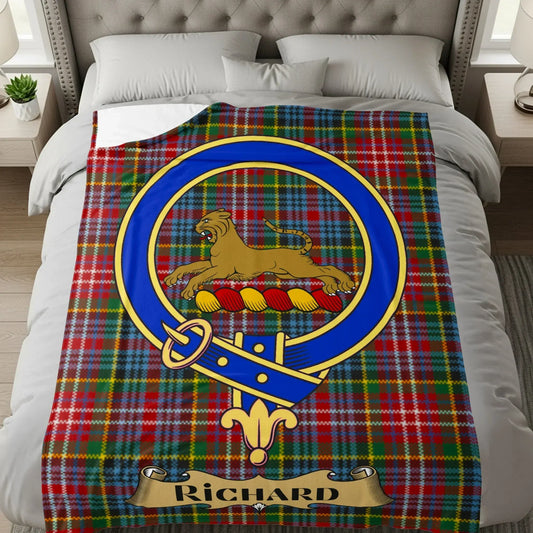 Personalized Tartan Blanket with Custom Crest product