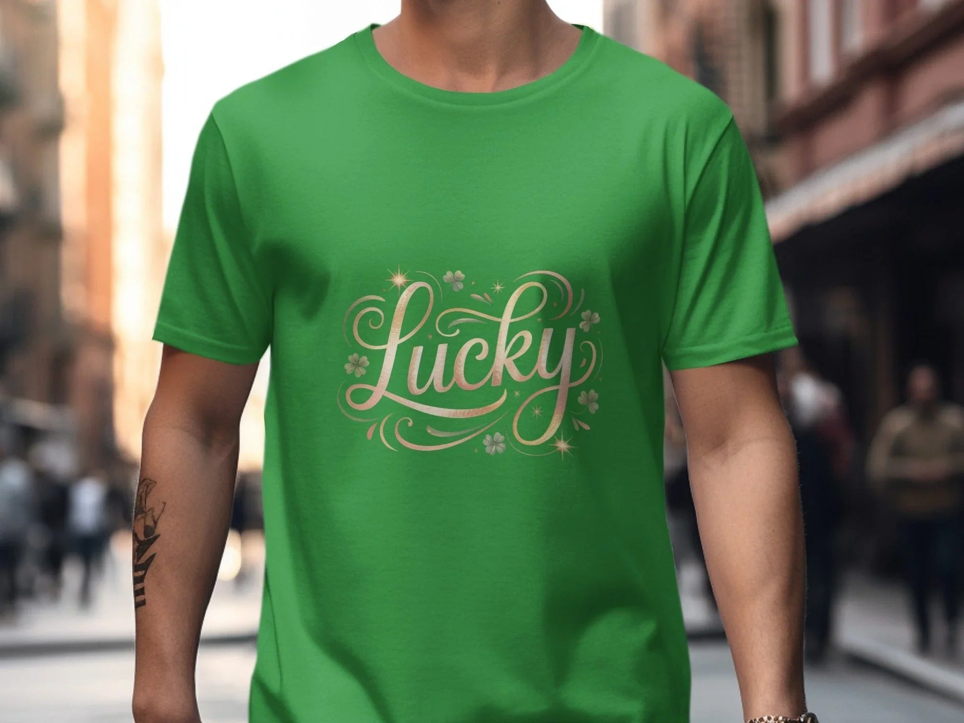 Lucky Graphic T-shirt for Festive Occasions Product Type