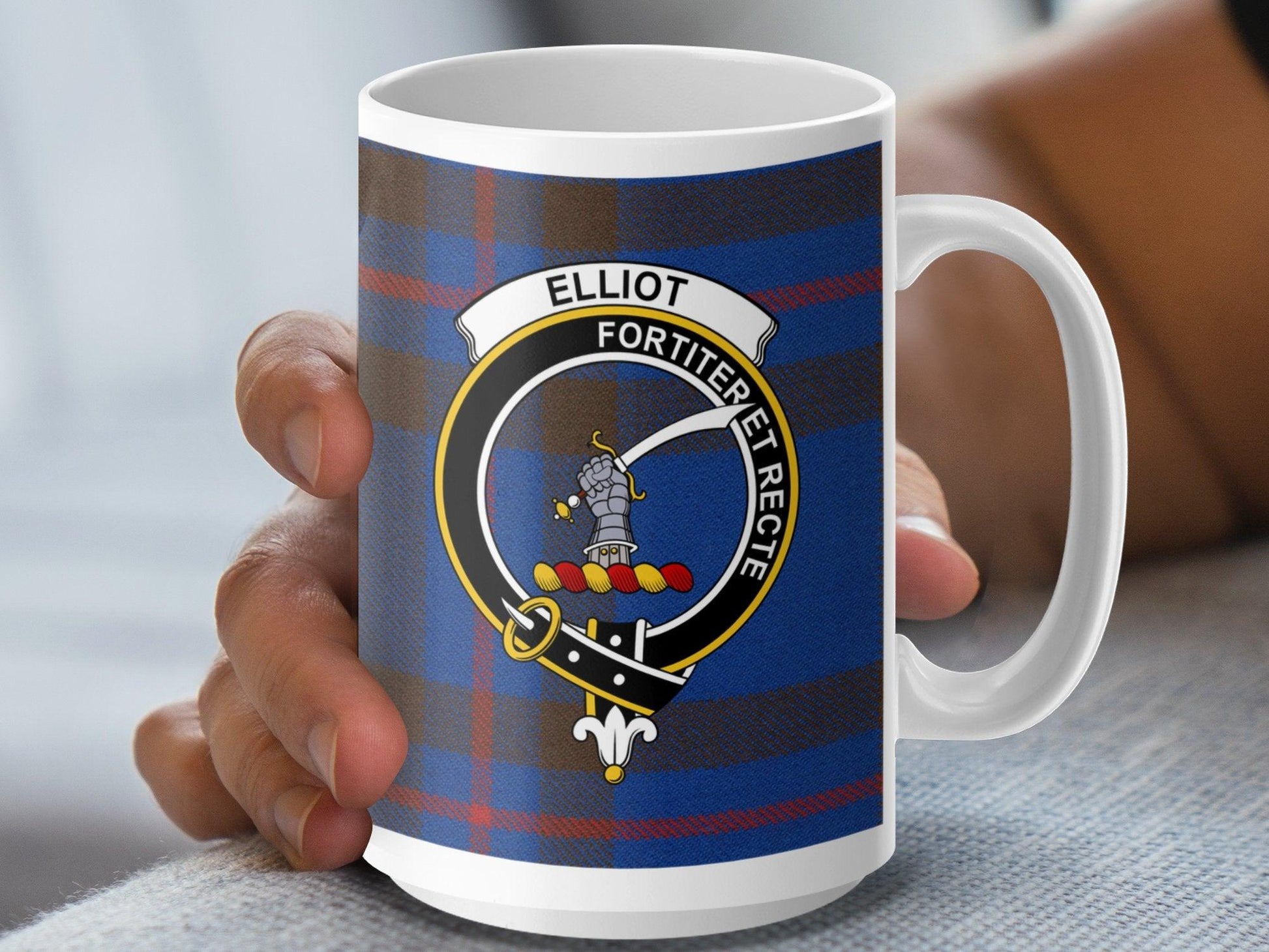 Traditional Scottish Heritage Clan Crest Plaid Mug - Living Stone Gifts