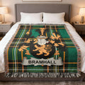 Bramhall Crest Green Plaid Fringe Throw Blanket product type