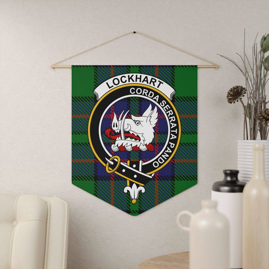 Lockhart Corda Serrata Scottish Tartan Wall Pennant - Celtic Ancestry Gifts