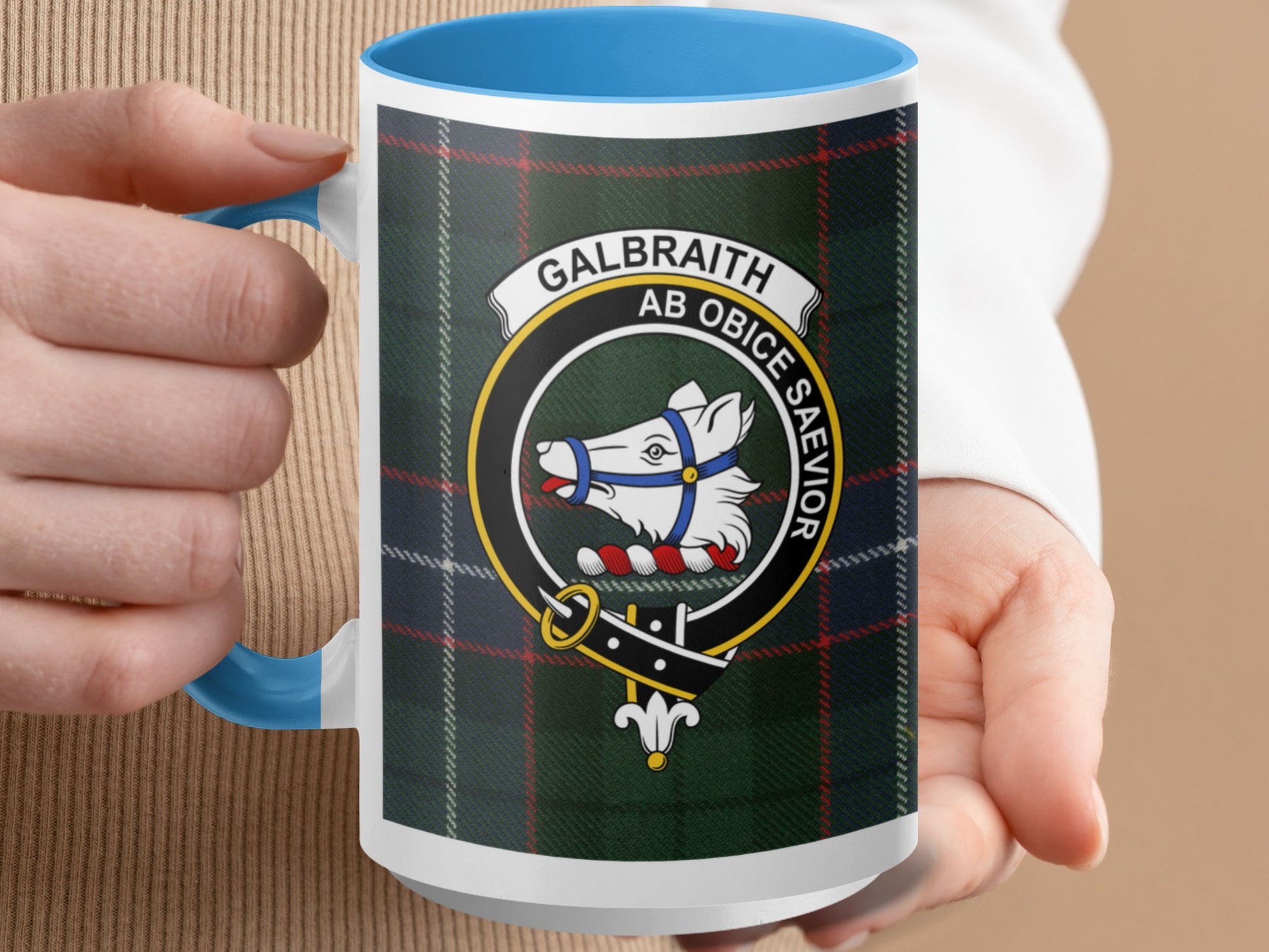 Clan Galbraith Scottish Tartan Crest Mug - Living Stone Gifts