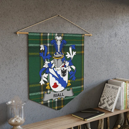 Riall Family Crest Plaid Background Wall Hanging Product