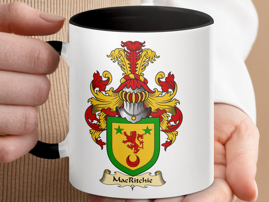 MacRitchie Family Scottish Coat of Arms Emblem Mug - Living Stone Gifts