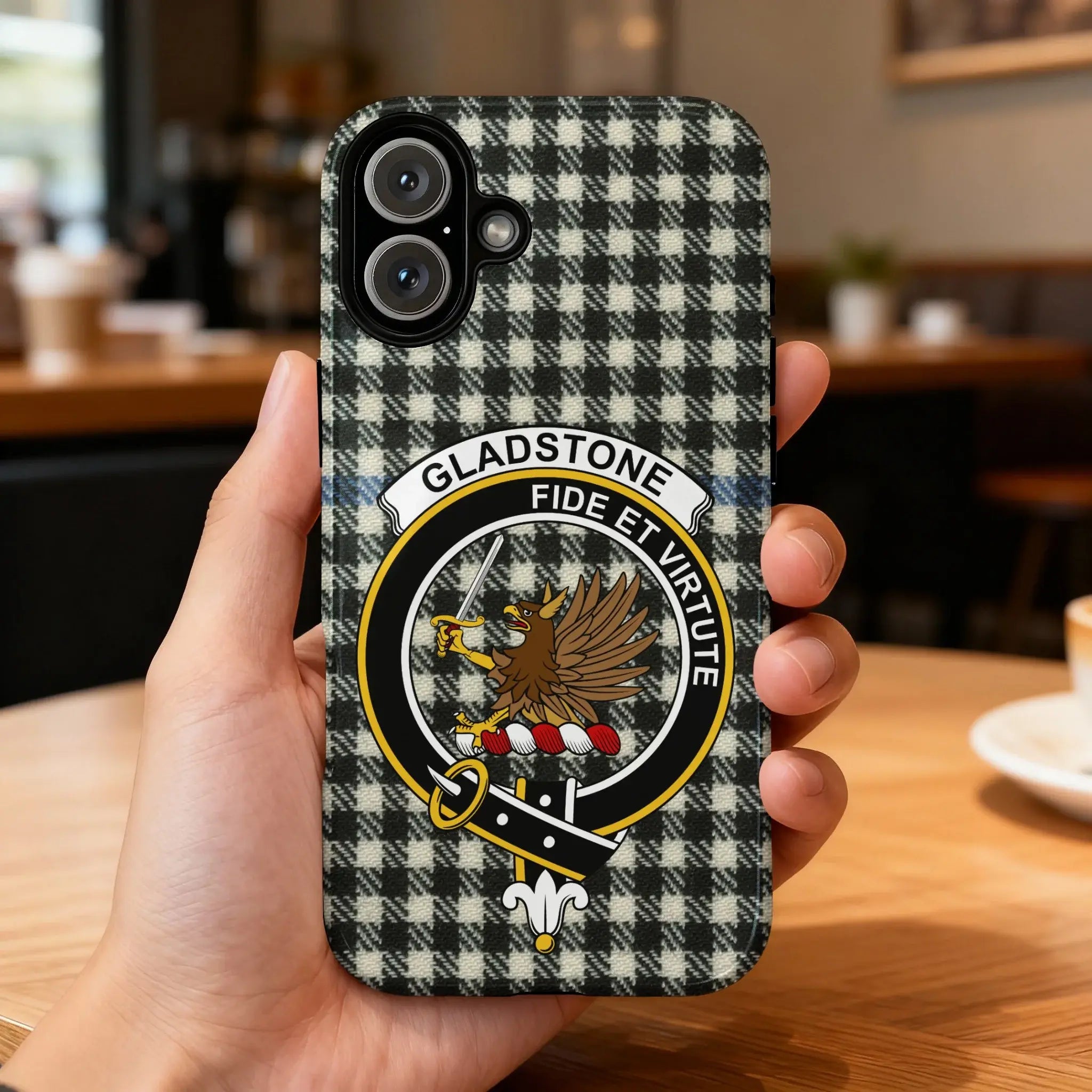 Gladstone Family Crest Phone Case with Fide Et Virtute