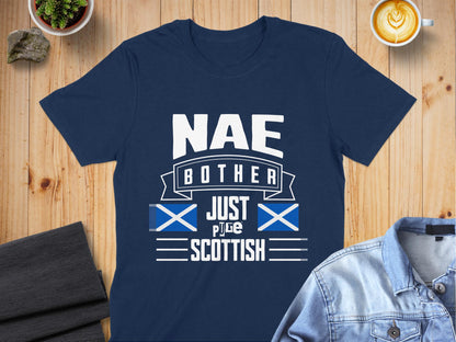 NAE BOTHER JUST PURE SCOTTISH Graphic T-Shirt - Living Stone Gifts