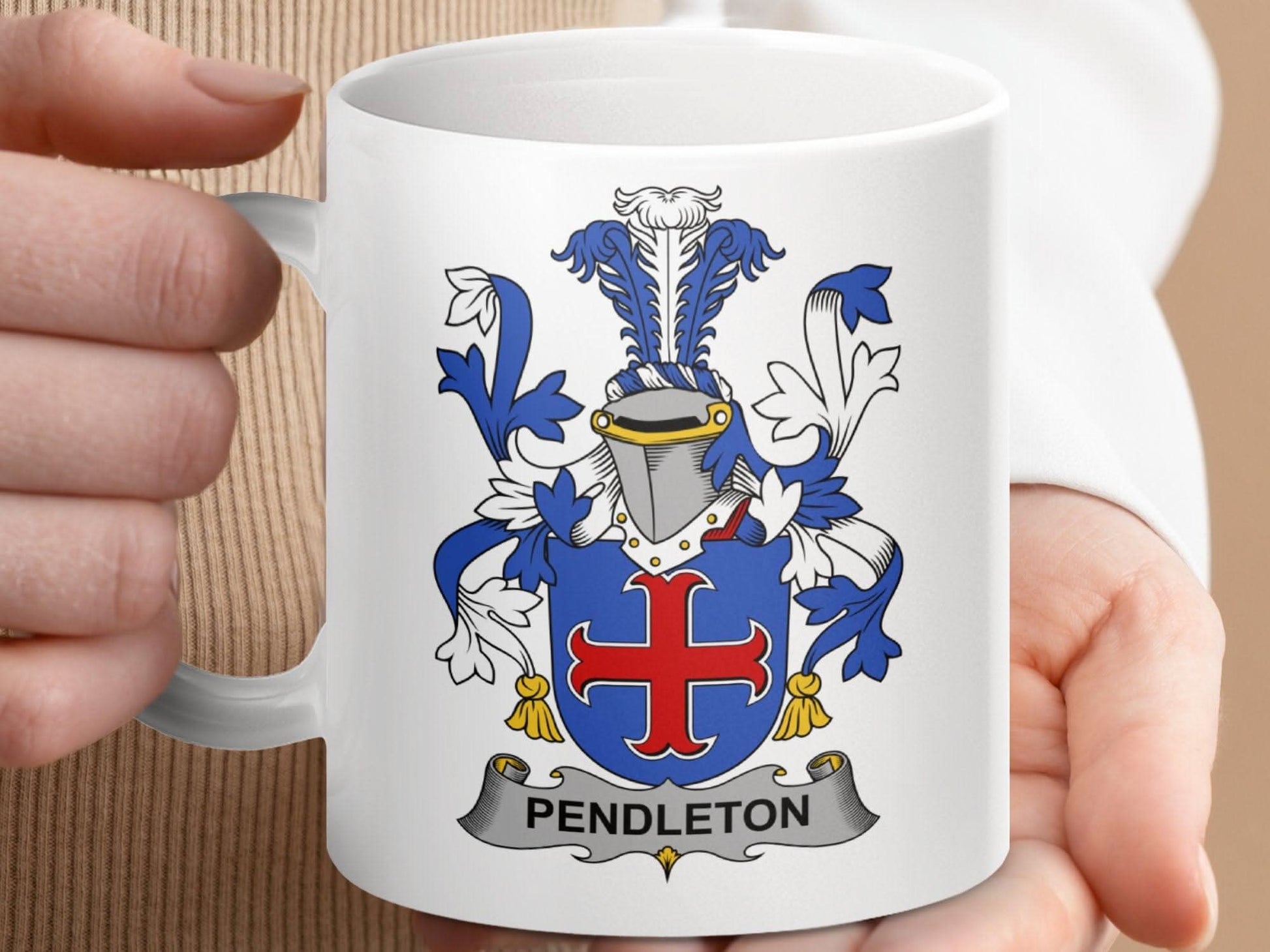 Pendleton Family Crest Coat of Arms Mug - Celtic Ancestry Gifts