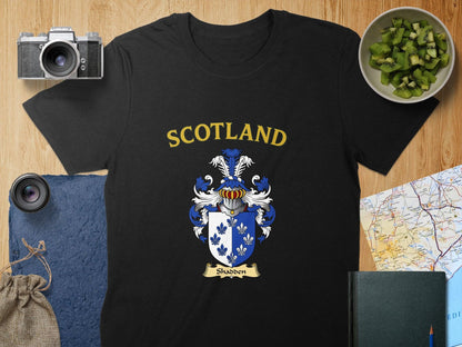 Scotland Crest Graphic Printed Black T-shirt product type