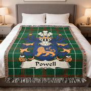 Powell Welsh Family Crest Woven Blanket | Heirloom Tartan Gift