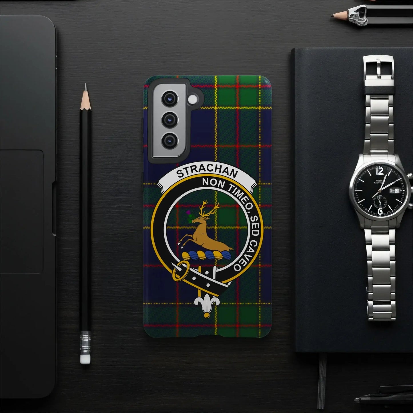 Strachan Clan Crest Tartan Phone Case for Samsung Galaxy