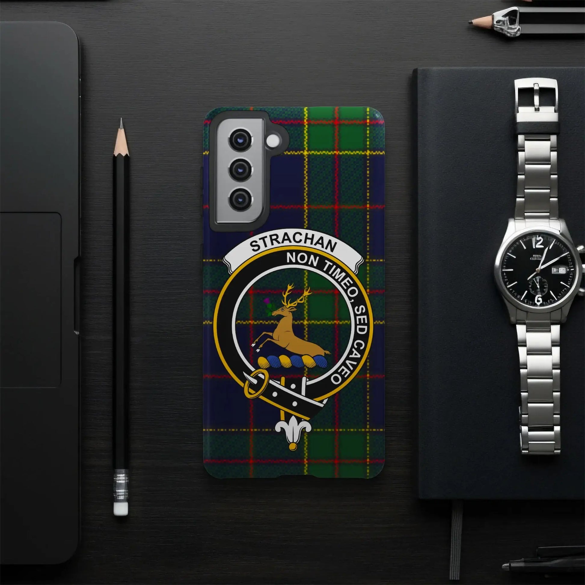 Strachan Clan Crest Tartan Phone Case for Samsung Galaxy
