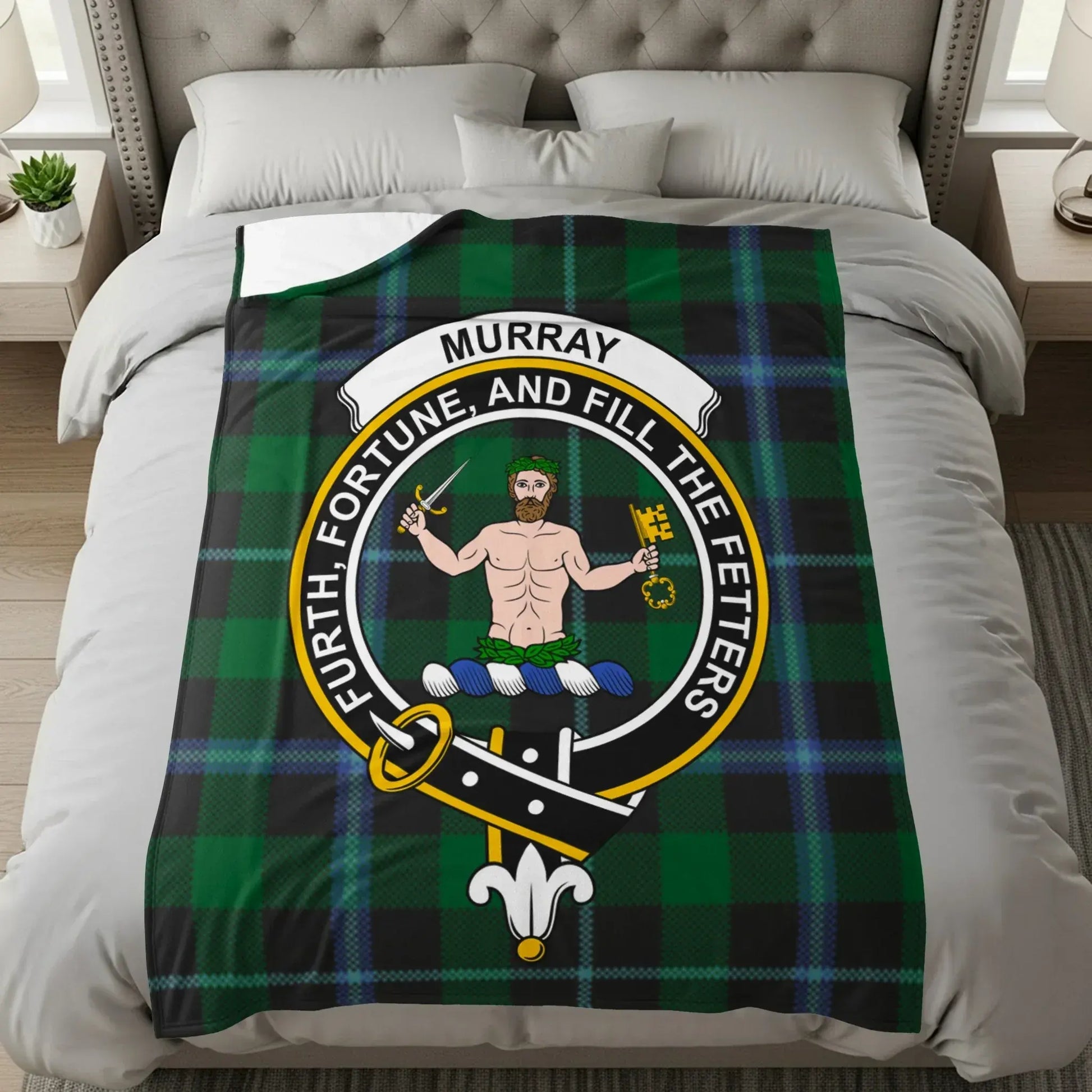 Scottish Clan Murray Tartan Blanket product