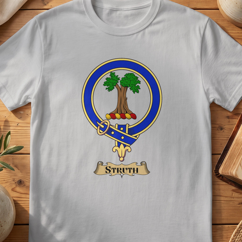 Struth Scottish clan crest T-shirt in Sport Grey