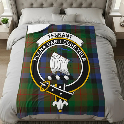 Clan Tennant Crest Tartan Blanket Bedding product