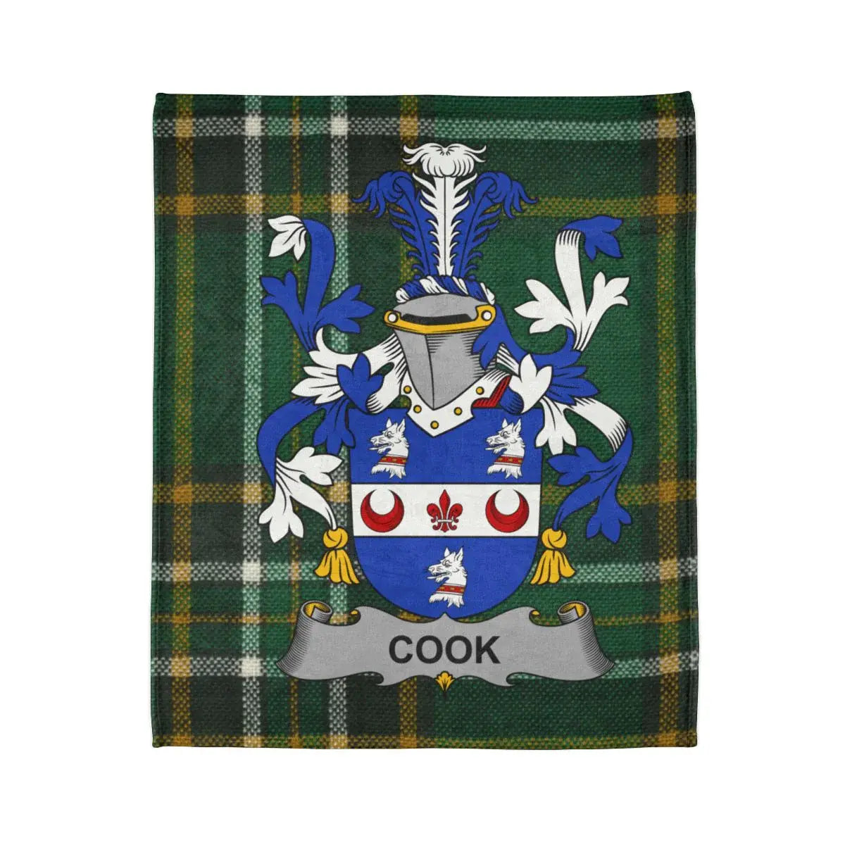 Family Crest Coat of Arms Cook Fleece Blanket product