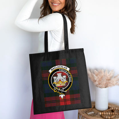 Clan MacLachlan Scottish Crest Tartan Tote Bag - Living Stone Gifts